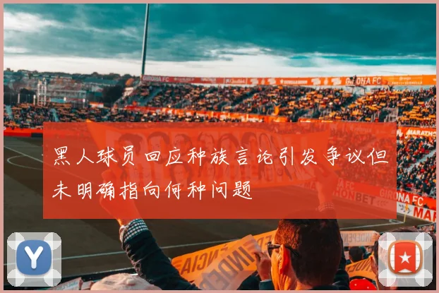 黑人球员回应种族言论引发争议但未明确指向何种问题